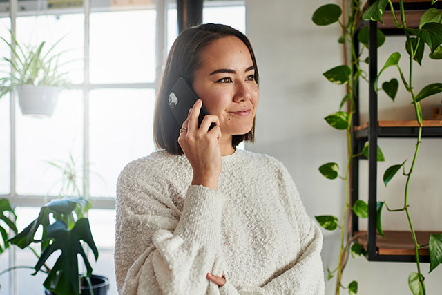 woman on phone